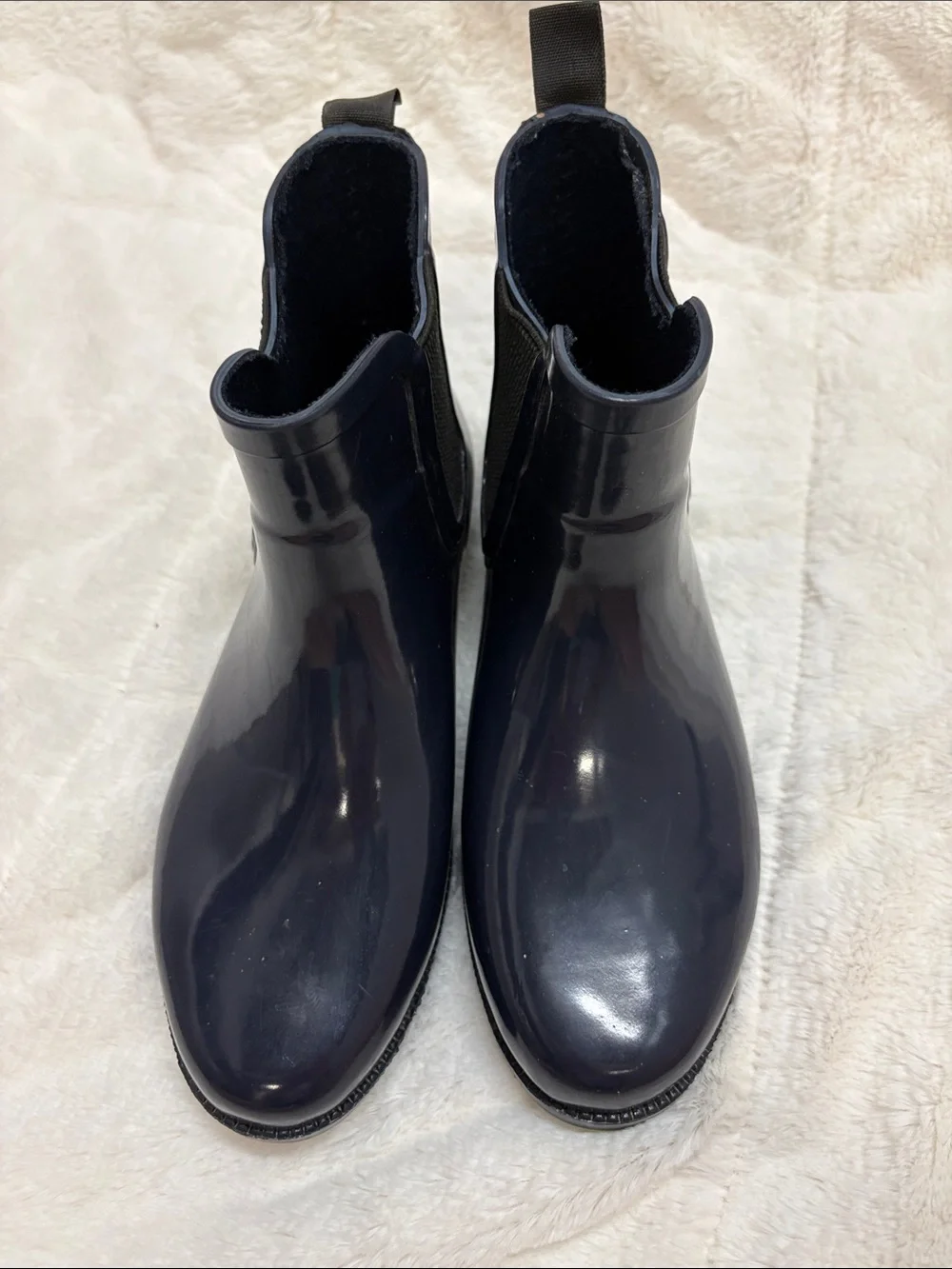 Electric Karma Navy Rain/Garden Boots Ankle Booties - Size 8